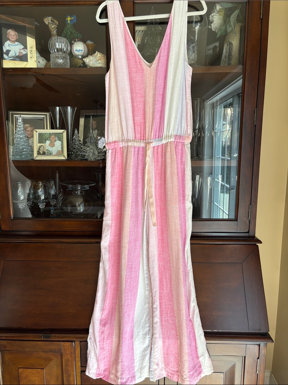 Splendid Kianna Linen-blend Wide-leg Jumpsuit Multicolor Stripes M
